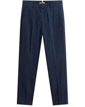 Woolrich Stretch Satijnen Chino Broek - Blauw