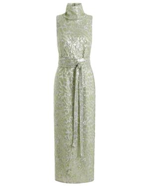 16Arlington Mona Sequin Midi Jurk - Groen