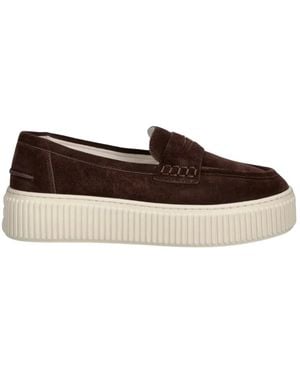 Furla Schoenen ,Bruin ,Suède Sky Loafers