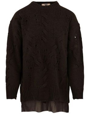 Aniye By Round-Neck Knitwear - Noir