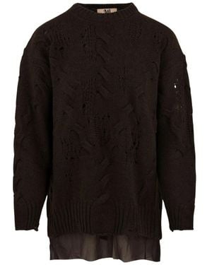 Aniye By Tina Maxi-Pull Pullover - Schwarz