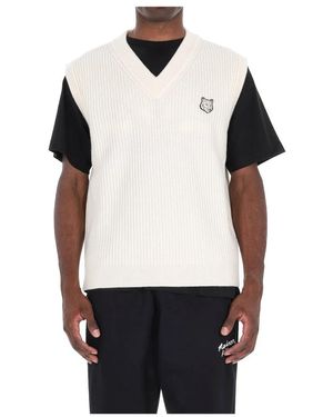 Maison Kitsuné Sleeveless Jumpers - Natural