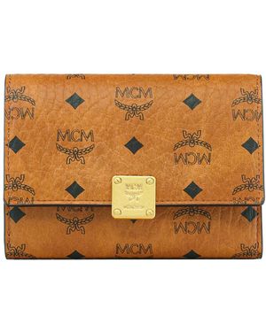 MCM Accessoires ,Bruin ,Leer Portefeuilles & Kaarthouders