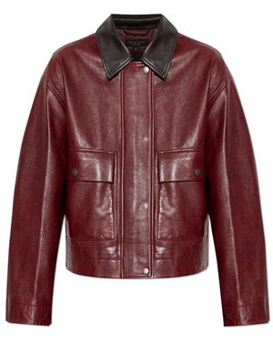 Rag & Bone Leather Jackets - Rojo