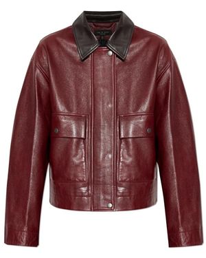 Rag & Bone Leather Jackets - Rosso