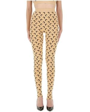 Marine Serre Leggings Met Maanprint - Metallic