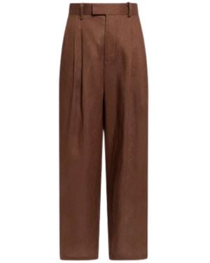 WEILI ZHENG Wide Trousers - Brown