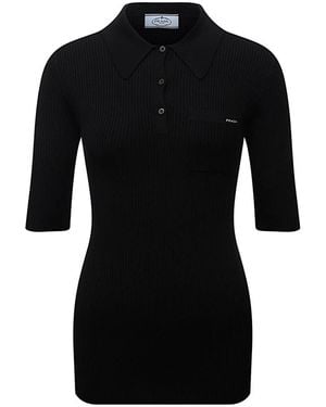 Prada Round-Neck Knitwear - Black