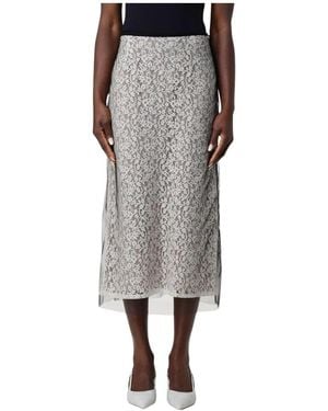 Fendi Lace Midi Skirt - Grau