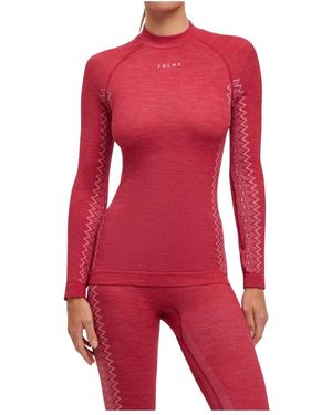 FALKE Long Sleeve T-Shirts - Red