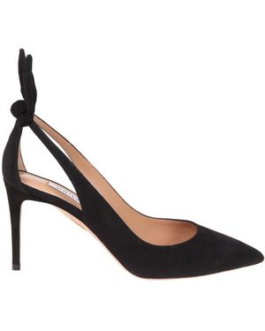 Aquazzura Bow Tie Pump 85 - Mettallic