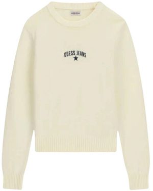 Guess Round-Neck Knitwear - Blanc