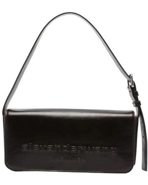 Alexander Wang Tassen ,Bruin ,Katoen Punch Schoudertas - Zwart