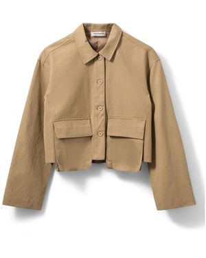 Sofie Schnoor Jassen ,Bruin ,Katoen Agathasw Jacket - Naturel