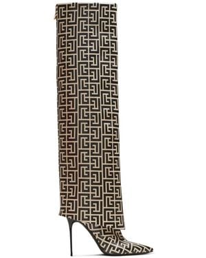 Balmain Over-Knee Boots - Marrón