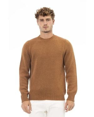 Alpha Studio Knitwear > round-neck knitwear - Marron