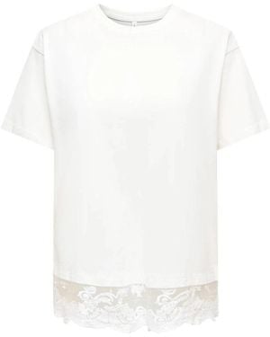 ONLY S/S Kant Bodem Top - Wit