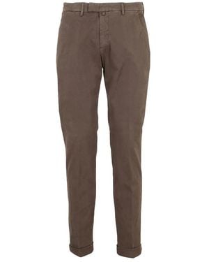 BRIGLIA Slim-Fit Trousers - Brown