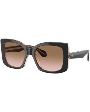 Giorgio Armani Moderne Zwarte En Roze Zonnebril - Bruin