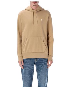 Polo Ralph Lauren Hoodies & Sweatvesten ,Bruin ,Katoen Loopback Fleece Hoodie - Blauw