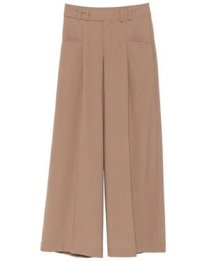 Closed Wide Trousers - Marrón