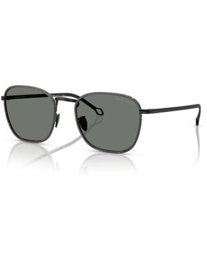 Giorgio Armani Strukturierte Quadratische Sonnenbrille Mit Windsor-Rahmen - Grau
