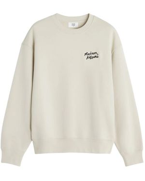 Maison Kitsuné Hoodies & Sweatvesten ,Maison Kitsune' Truien Ivory - Wit