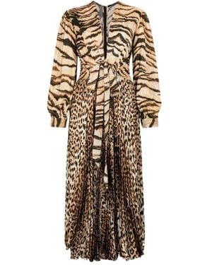 Roberto Cavalli Midi Dresses - Natural