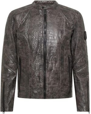 carlo colucci Leather Jackets - Grey