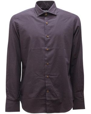 Sonrisa Overhemden ,Blauw ,Katoen Fior 9/Bc U7071 01 Shirt - Paars