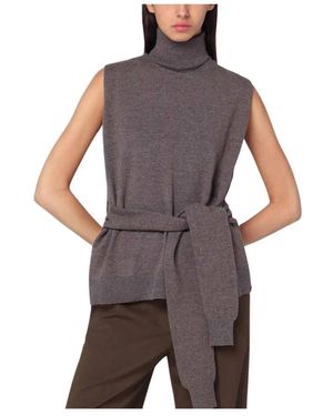 Rohe Truien & Vesten ,Grijs ,Wol Double-Layer Turtleneck Sweater