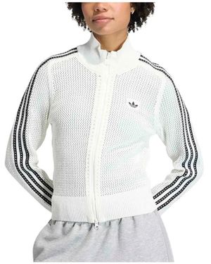 adidas Knitted Crochet Firebird Track Top - Wit