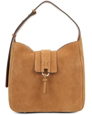 Hogan Logo-Schnallen Schultertasche - Braun