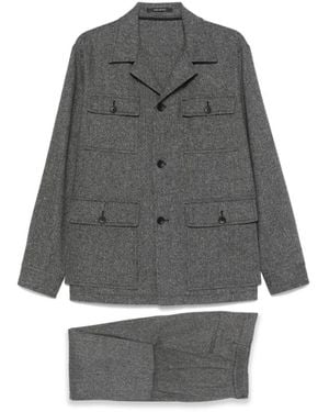 Tagliatore Single Breasted Suits - Gray