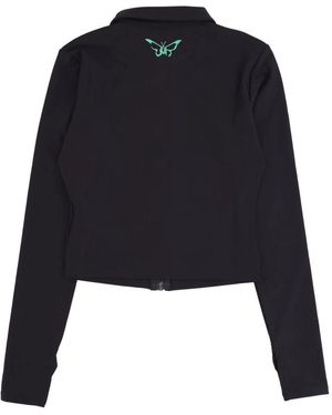 PUMA Jassen ,Zwart ,Polyester Zwarte Tracksuit Jas Met Dua Lipa