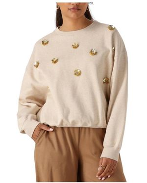 Nukus Beatriz Pullover Flower - Naturel