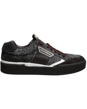 Dolce & Gabbana Low-Top-Sneakers Mit Gummisohle - Schwarz