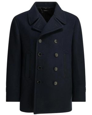 Tom Ford Double-Breasted Coats - Azul