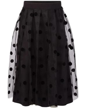 Nina Ricci Schwarzer polka dot tüllrock