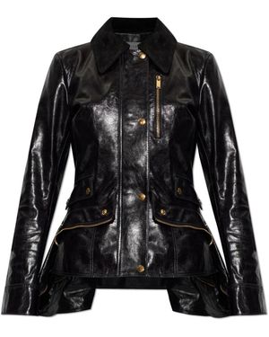 McQueen Lederjacke - Schwarz