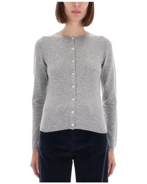 Aspesi Slim Fit Cashmere Cardigan - Grijs