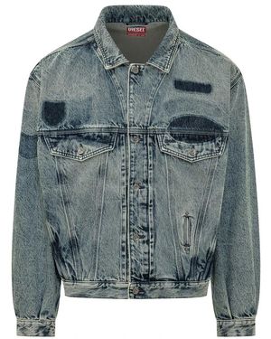DIESEL Jassen ,Blauw ,Denim D-Denver-S2 Denim Jacket