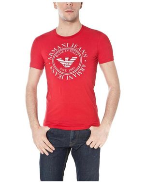 Armani Jeans T-Shirts - Red