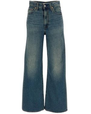 Levi's Jeans ,Blauw ,Katoen Ribcage Wide Leg Jeans