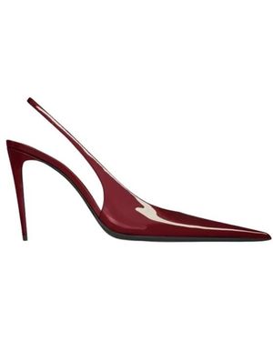 Saint Laurent Schoenen ,Rood ,Leer Guermantes Slingback Pumps - Roze