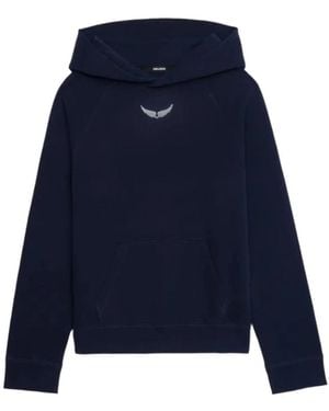 Zadig & Voltaire Photo Ride Strass Hoodie - Blauw