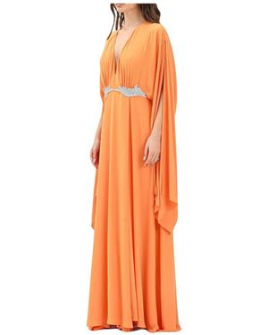 alma sanchez Angera Langes Kleid - Orange