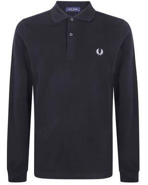 Fred Perry M6006 Long Sleeve Shirt - Blauw