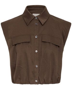 Ichi Sleeveless Tops - Marrón