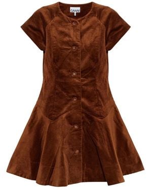 Ganni Short Dresses - Marrón